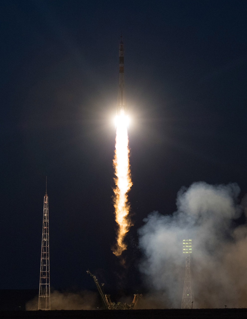 Запуск корабля «Союз МС-05» к МКС с Байконура Запуск корабля «Союз МС-05» к МКС с Байконура