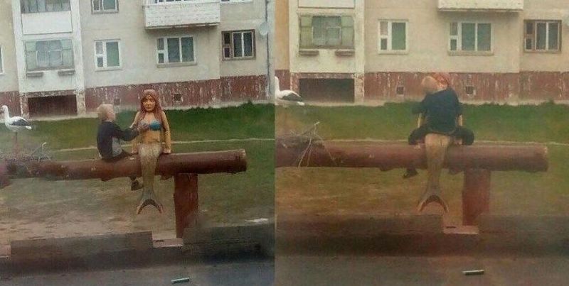 Народные умельцы продолжают заселять дворы стремными персонажами и диковинными животными