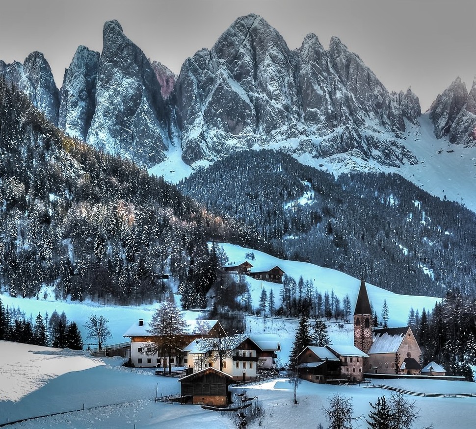 Живописные снежные города Живописные снежные города