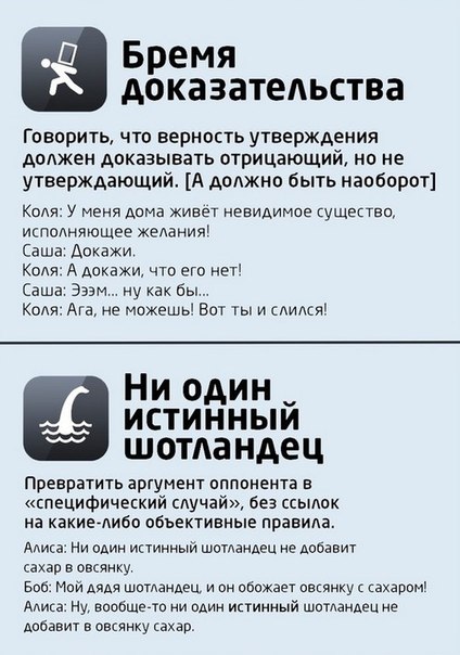 Логические ошибки в споре