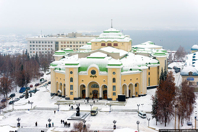 Зимняя Уфа с высоты Зимняя Уфа с высоты