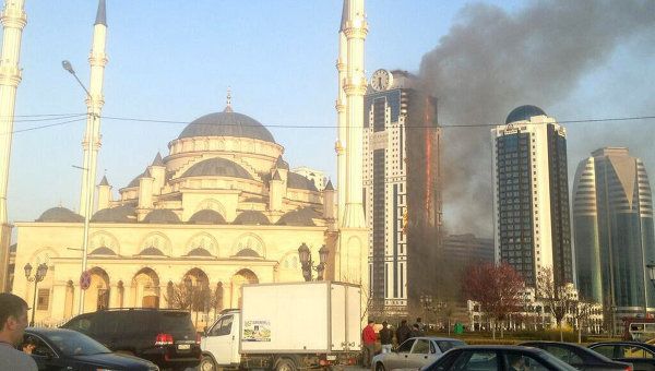 Пожар в Грозном