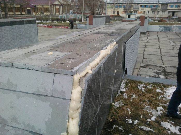 Ремонт мемориала Великой Отечественной войны в Кемеровской области
