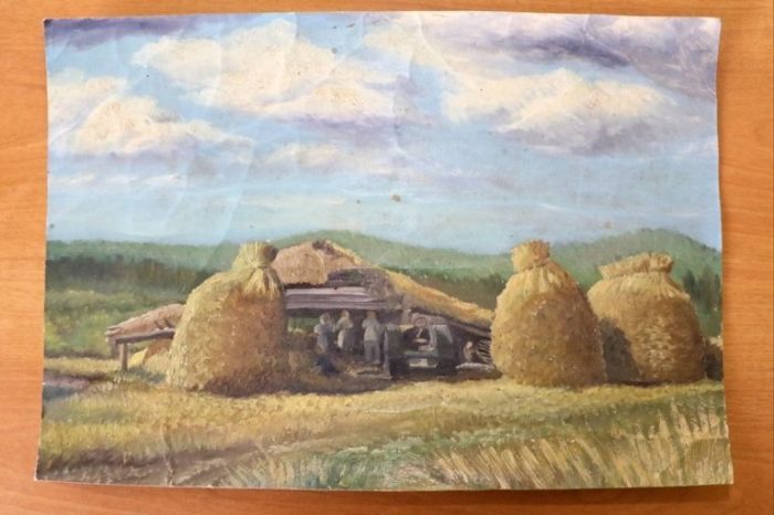 Художник-самоучка Евсей Якимов, у которого не было рук и ног Художник-самоучка Евсей Якимов, у которого не было рук и ног