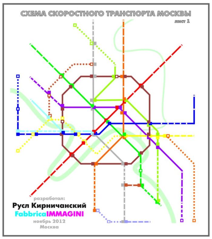 Новая схема московского метро (33 рисунка)