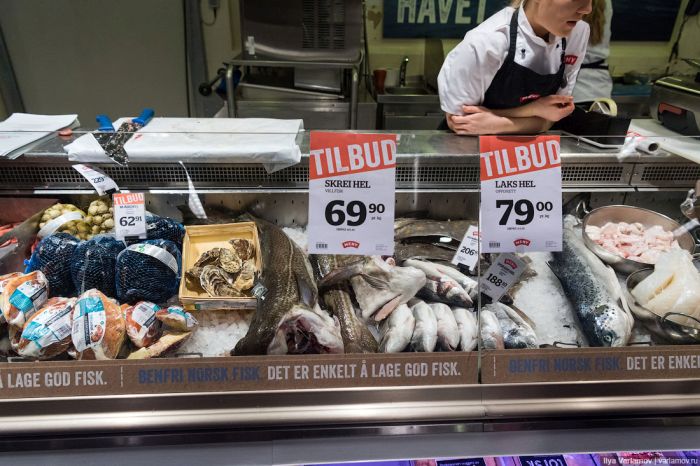 Цены на продукты питания в Норвегии Цены на продукты питания в Норвегии