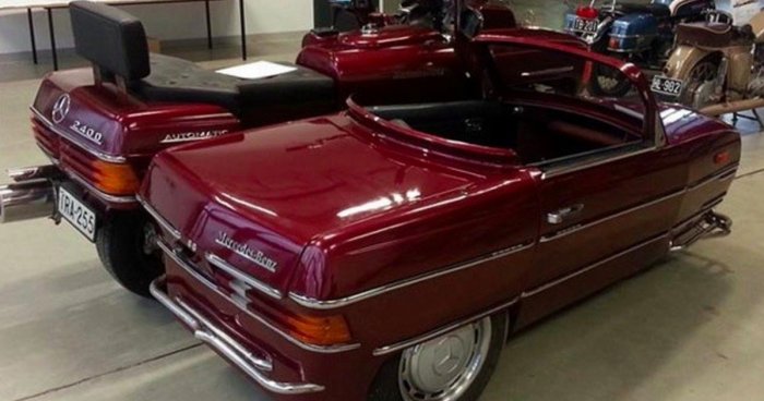 Мотоцикл, стилизованный под Mercedes-Benz E-Class W123