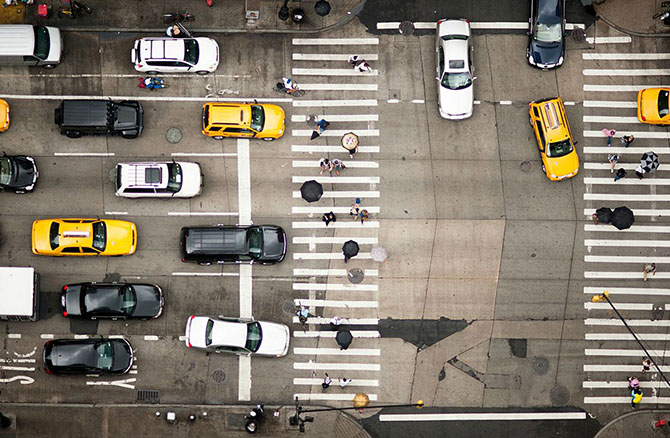 Нью-Йорк в высоты небоскреба Нью-Йорк в высоты небоскреба