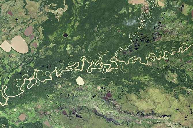 Красивые места на Земле: вид из космоса