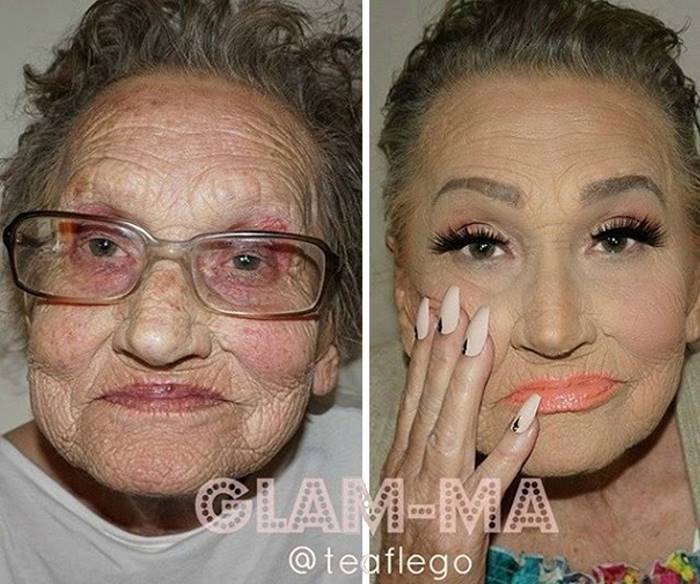 Эта 80-летняя бабушка стала интернет-сенсацией благодаря внучке-визажисту
