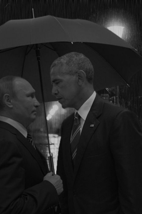 Фото с холодными взглядами Путина и Обамы стало новым мемом