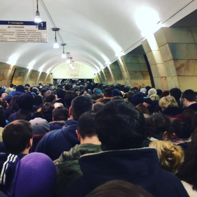 Давка в московском метро