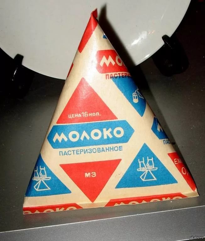 История треугольного пакета для молока История треугольного пакета для молока