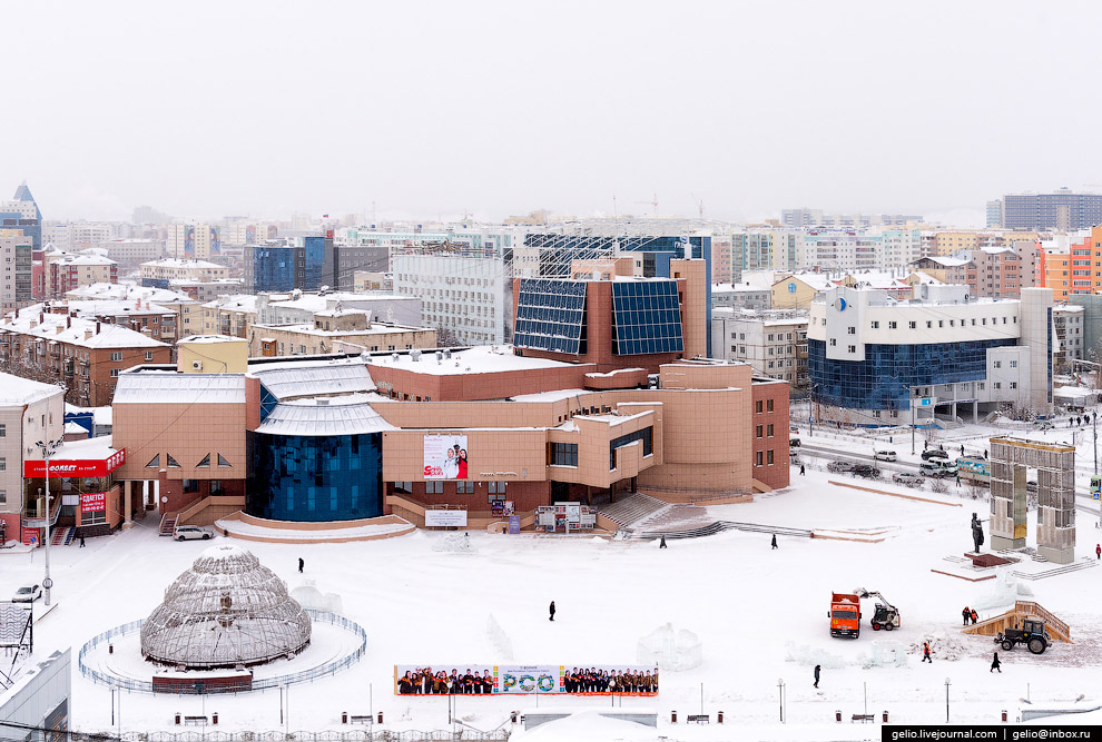 Один из самых «холодных» городов Земли с высоты Один из самых «холодных» городов Земли с высоты