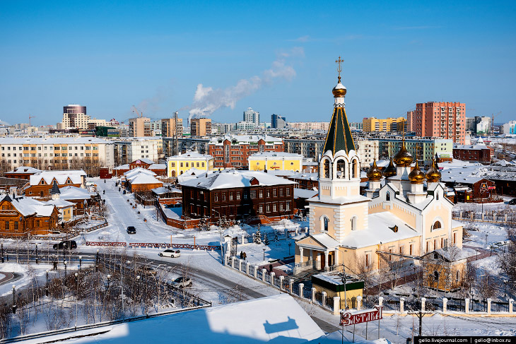 Один из самых «холодных» городов Земли с высоты Один из самых «холодных» городов Земли с высоты