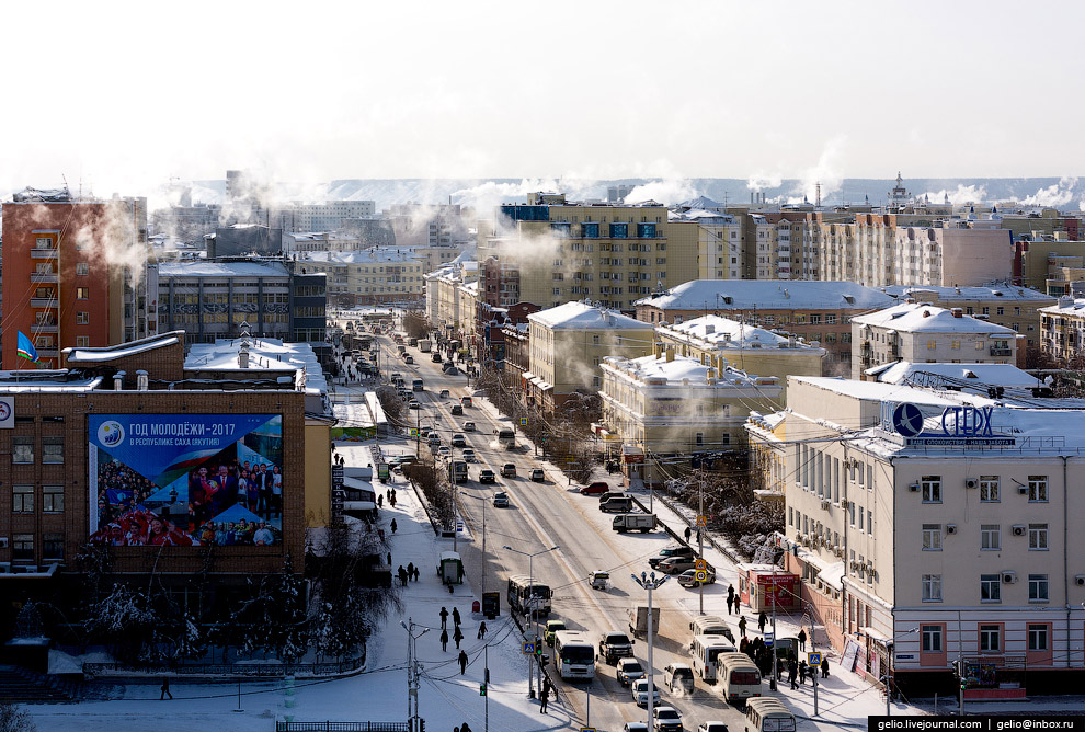 Один из самых «холодных» городов Земли с высоты Один из самых «холодных» городов Земли с высоты