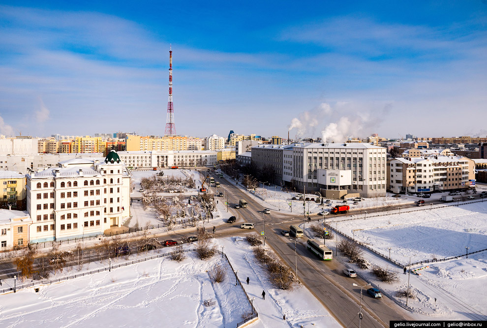 Один из самых «холодных» городов Земли с высоты Один из самых «холодных» городов Земли с высоты
