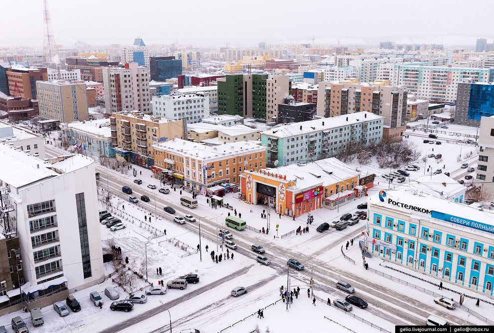 Один из самых «холодных» городов Земли с высоты Один из самых «холодных» городов Земли с высоты