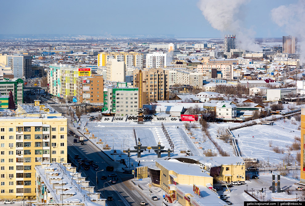 Один из самых «холодных» городов Земли с высоты Один из самых «холодных» городов Земли с высоты