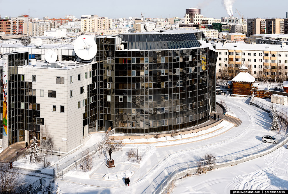 Один из самых «холодных» городов Земли с высоты Один из самых «холодных» городов Земли с высоты
