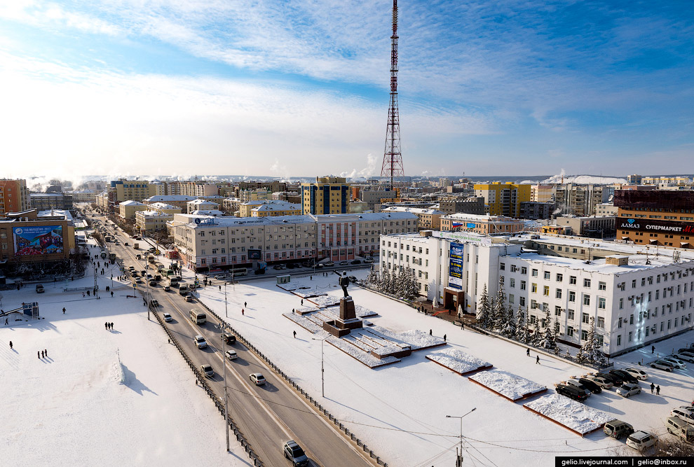 Один из самых «холодных» городов Земли с высоты Один из самых «холодных» городов Земли с высоты