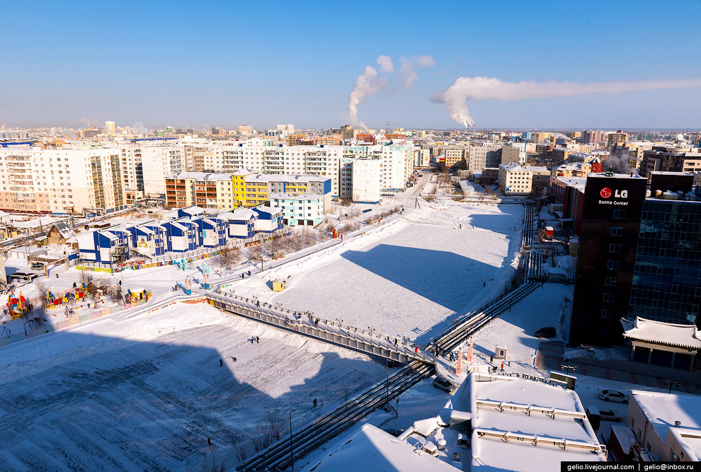 Один из самых «холодных» городов Земли с высоты Один из самых «холодных» городов Земли с высоты