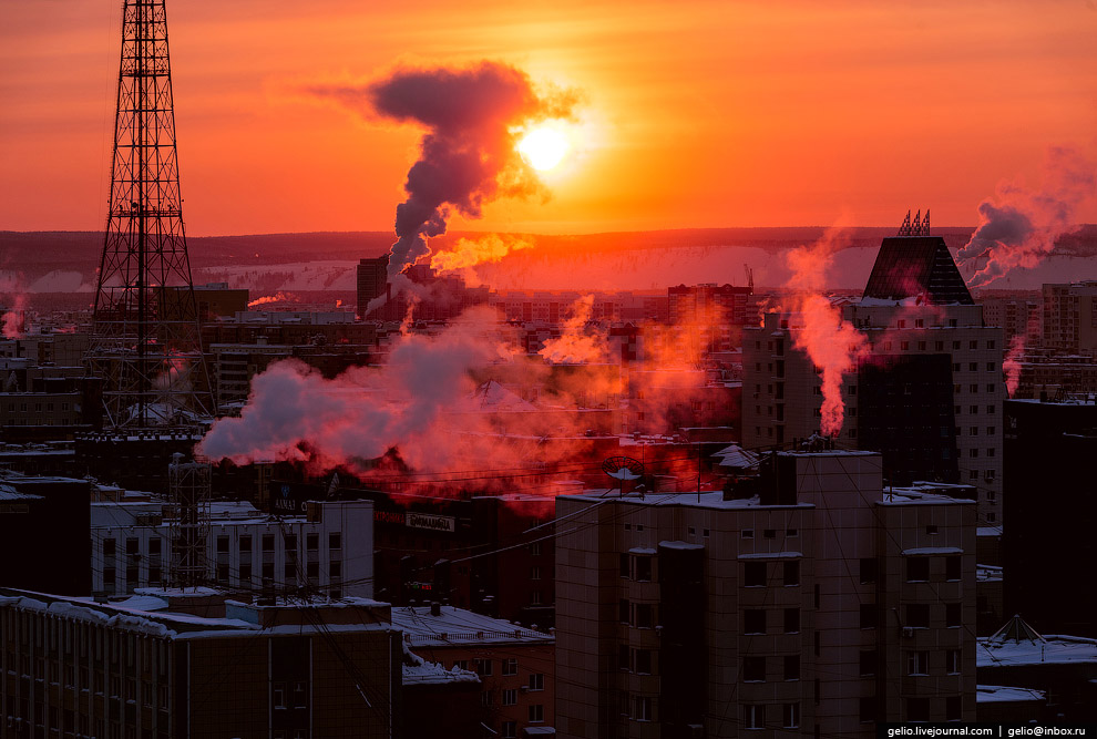 Один из самых «холодных» городов Земли с высоты Один из самых «холодных» городов Земли с высоты