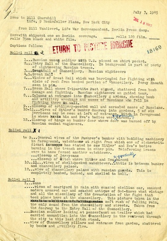 Бункера Гитлера в апреле 1945-го Бункера Гитлера в апреле 1945-го