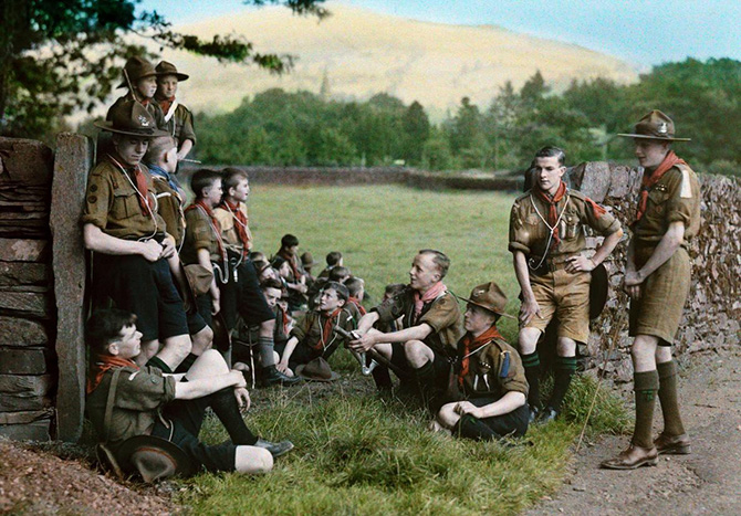 Редкие цветные фотографии Англии 1928 года Редкие цветные фотографии Англии 1928 года