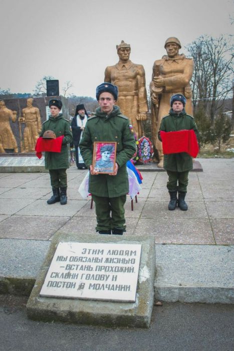 Захоронение останков советского солдата Захоронение останков советского солдата