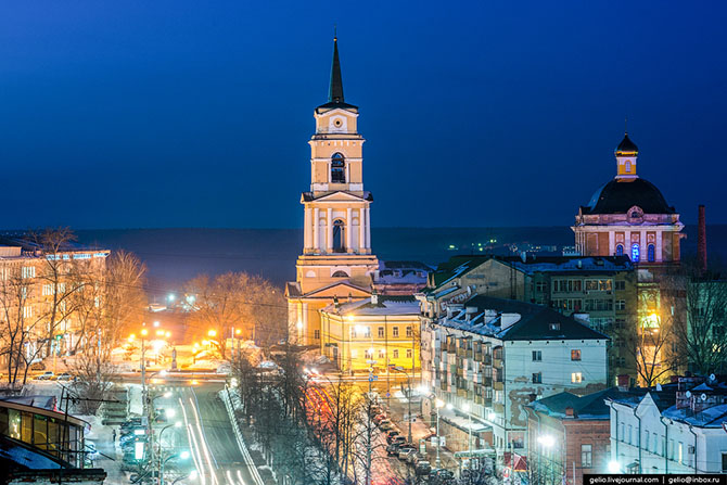 Зимняя Пермь с высоты