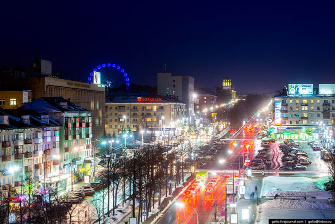 Зимняя Пермь с высоты