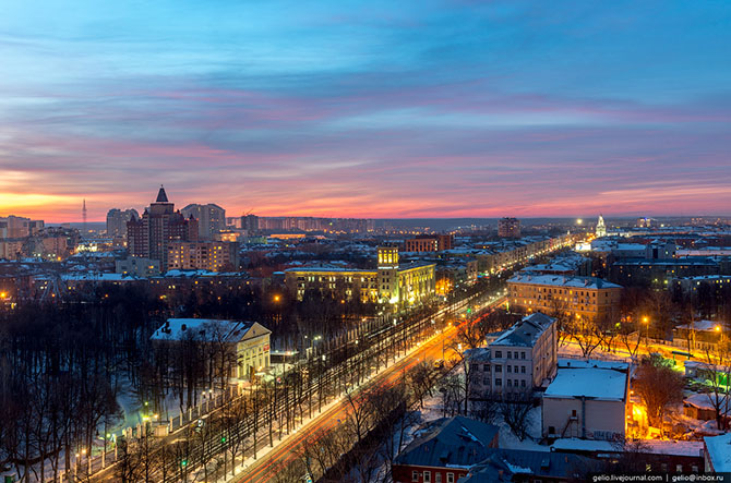 Зимняя Пермь с высоты