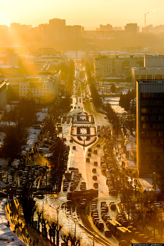 Зимняя Пермь с высоты