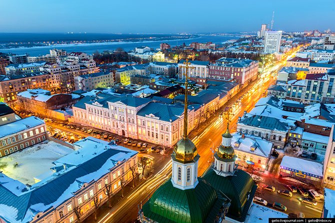 Зимняя Пермь с высоты