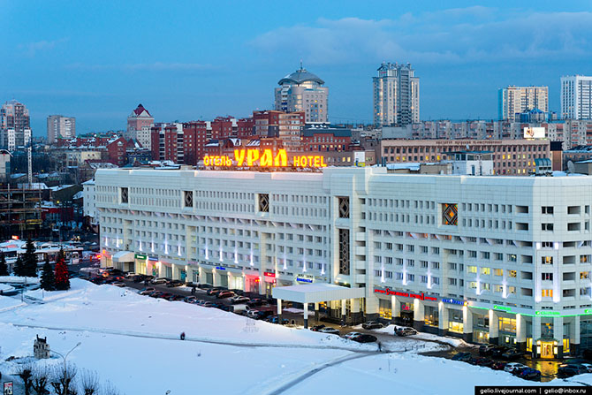 Зимняя Пермь с высоты