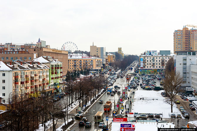 Зимняя Пермь с высоты