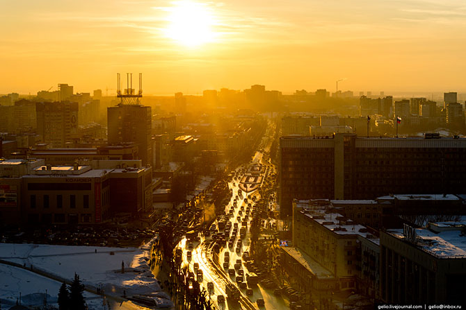 Зимняя Пермь с высоты
