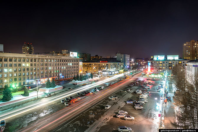 Зимняя Пермь с высоты
