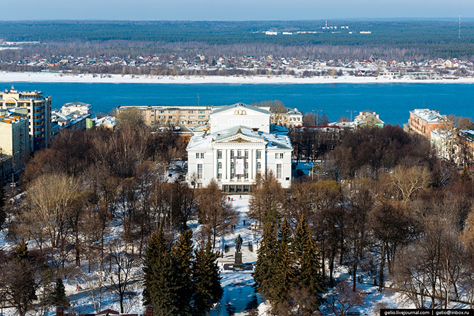 Зимняя Пермь с высоты