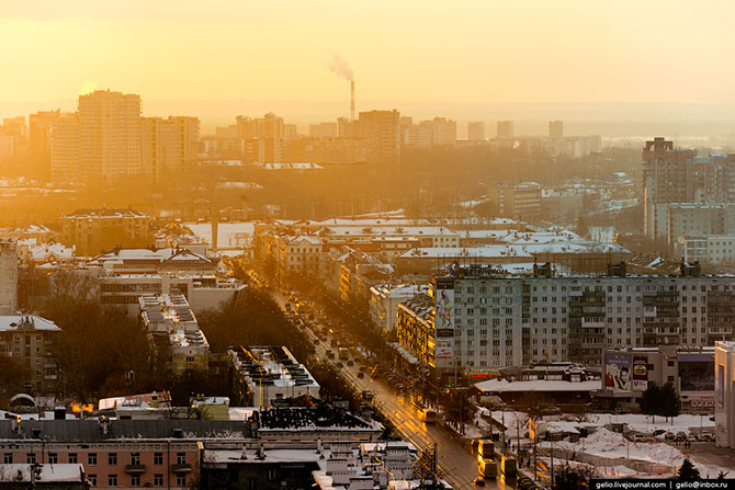 Зимняя Пермь с высоты