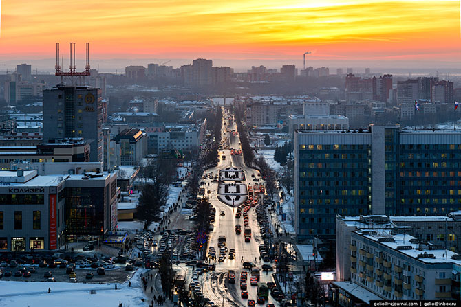 Зимняя Пермь с высоты