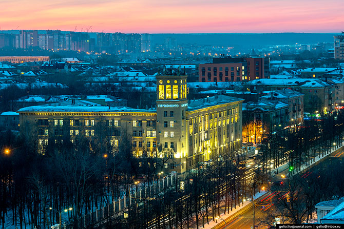 Зимняя Пермь с высоты