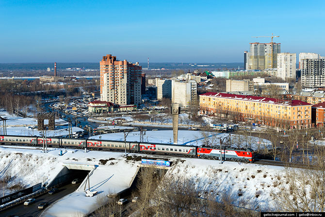 Зимняя Пермь с высоты