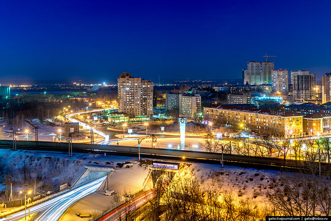 Зимняя Пермь с высоты