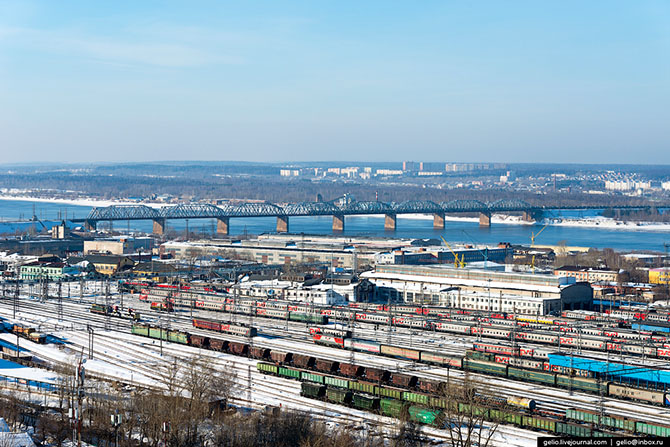 Зимняя Пермь с высоты