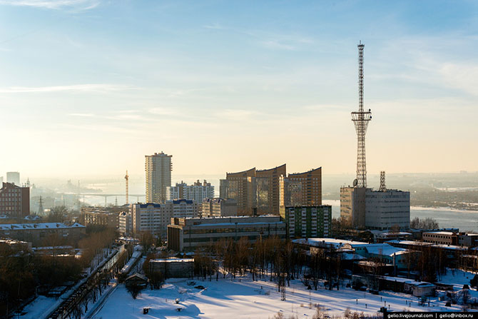 Зимняя Пермь с высоты