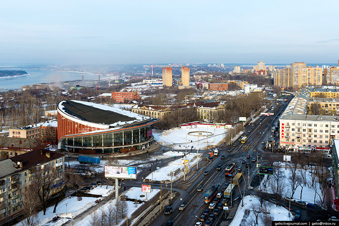 Зимняя Пермь с высоты