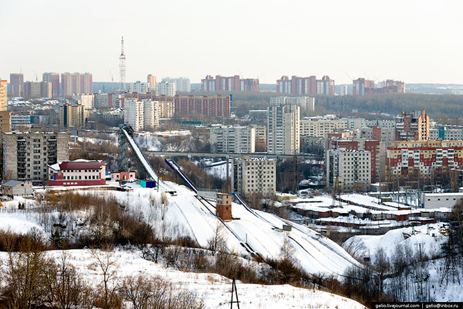 Зимняя Пермь с высоты
