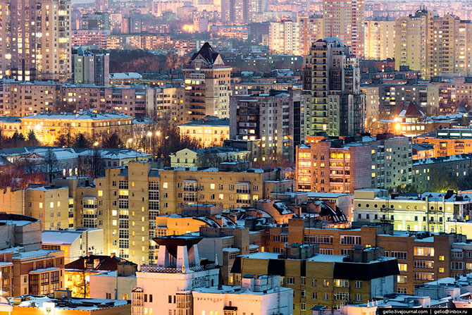 Зимняя Пермь с высоты